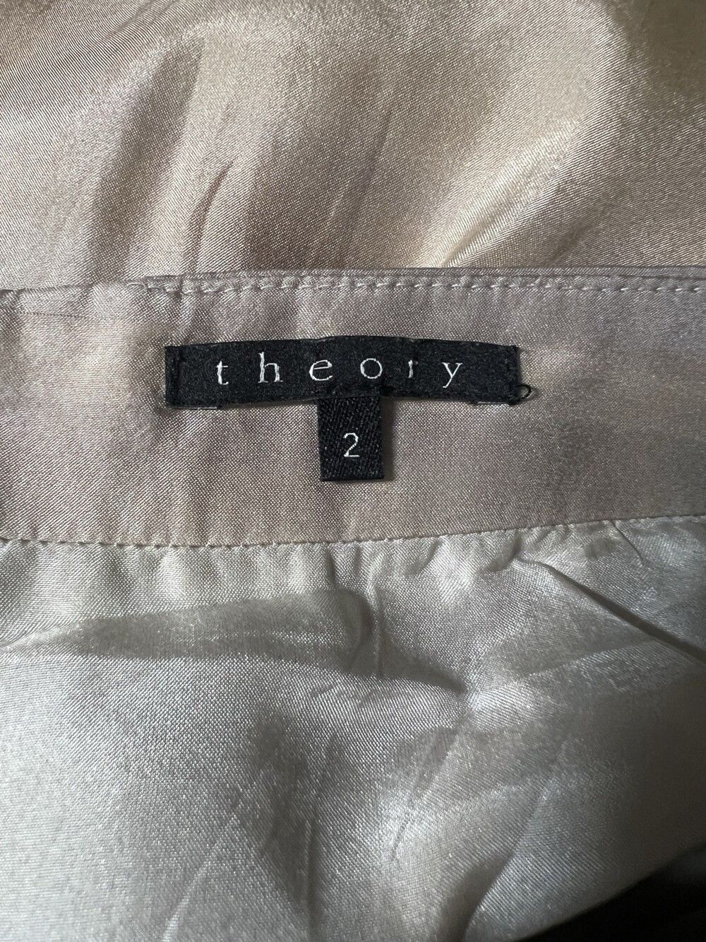 Theory Angelina Silk Pleated Skirt Drop Waist Coquette Minimalist Quiet Luxury 2 - Picture 4 of 6